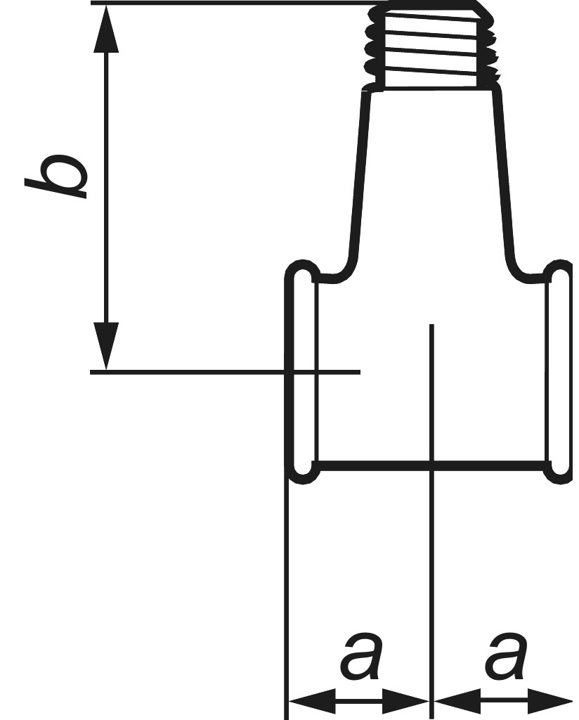 GF  137 T-Stück 11/2 x 1 x 11/2" verzinkt